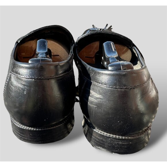 Vtg Florsheim Mens Kiltie Loafer Dress Shoes Black Leather Wingtip 10.5EEE main image 7